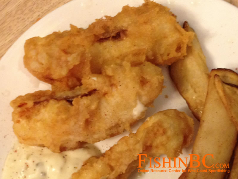 Beer Batter Fish and Chips - with Lingcod or Halibut